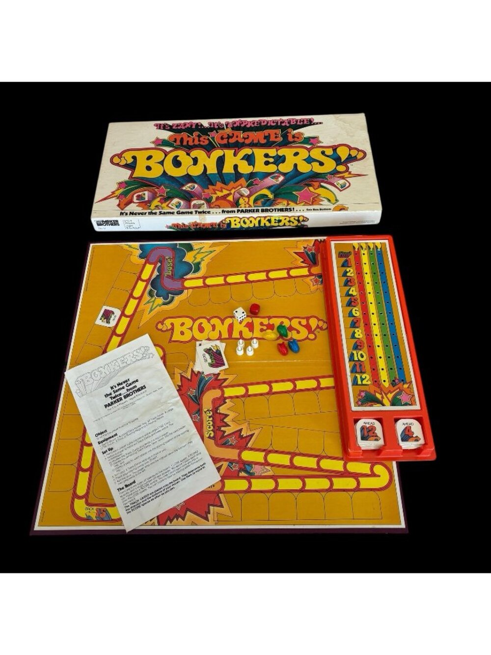 VINTAGE 1978 BONKERS COMPLETE BOARD GAME PARKER BROS #51 USA MADE 70s